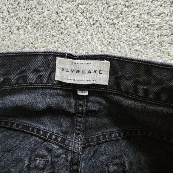 SLVRLAKE London Crop Long Gone Jeans Black - Picture 4 of 11
